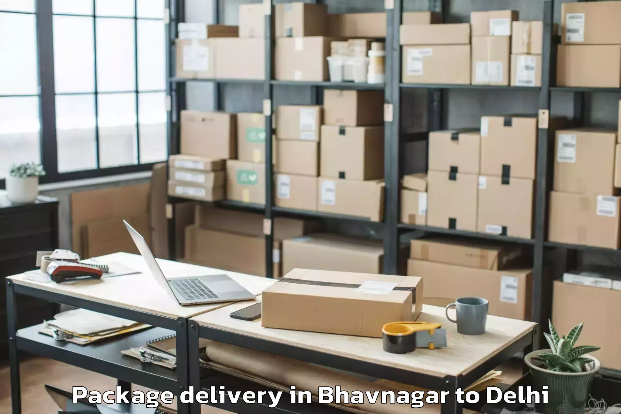 Easy Bhavnagar to Naraina Package Delivery Booking